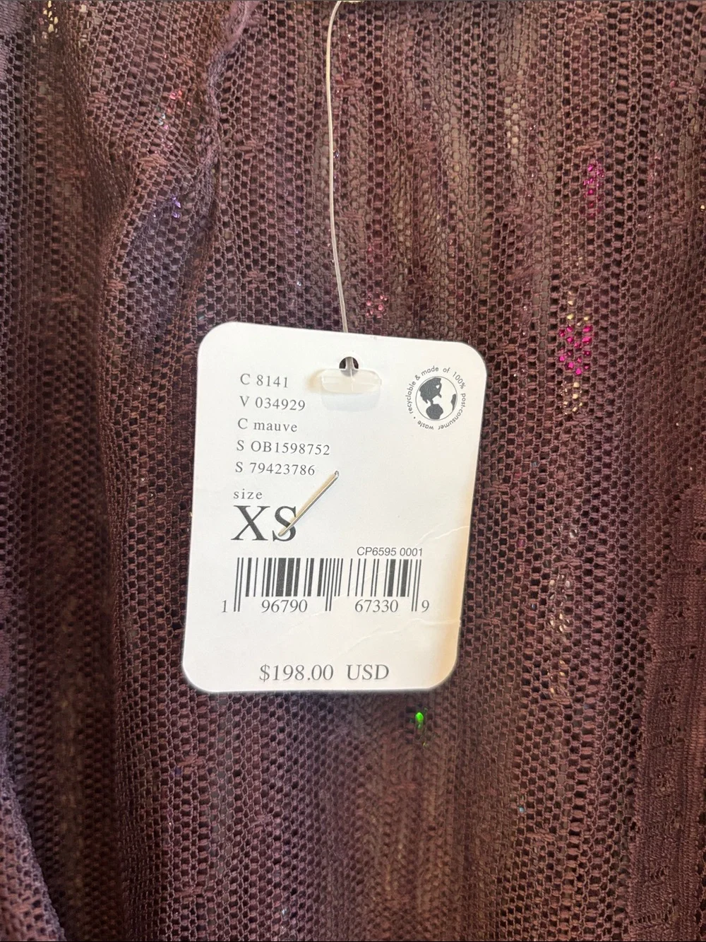 Free People Intimately Business as Usual Embellished Plum Sequin Bodysuit